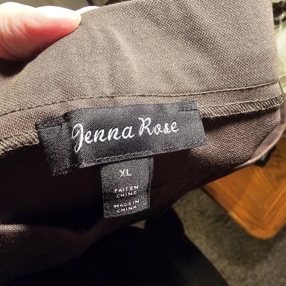 Women's Brown Stretch Ponte Bootcut Pants - Picture 6 of 6